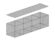 100*120mm Double Twisted Hexagonal Wire Mesh 2x1x0.5M Gabion Box Retaining Wall
