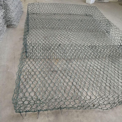 60x80mm Stone Cage Wire Mesh PET Polyester Slope Protection Gabion Wall Baskets