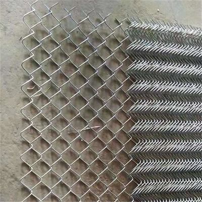 3/4 Apertures Galvanized Diamond Chain Link Fence Twill Weave
