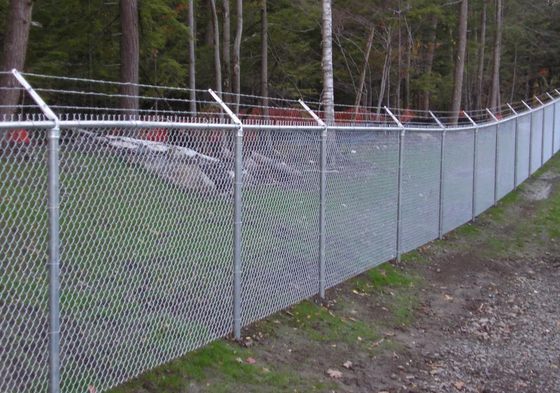 25x25mm Diamond Chain Link Fence Galvanized For Protection