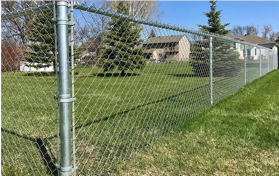 25x25mm Diamond Chain Link Fence Galvanized For Protection