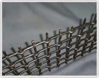 Woven Mine Screen Braided Crimped Wire Mesh Pre Bent Into Corrugated Form Wire 4mm Dia