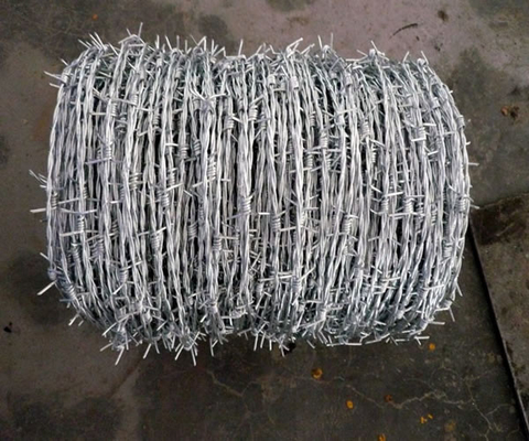 12x14BWG Galvanized Steel Double Strand Barbed Wire Rope  non rusting