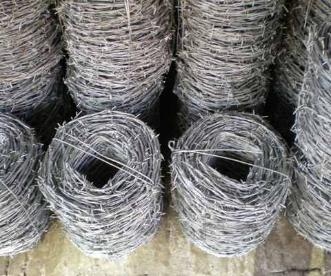12x14BWG Galvanized Steel Double Strand Barbed Wire Rope  non rusting
