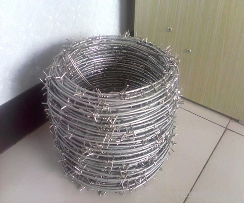 Rustproof Double Wire Twist Braided 12 Gauge Barbed Wire Coil BWG12xBWG12
