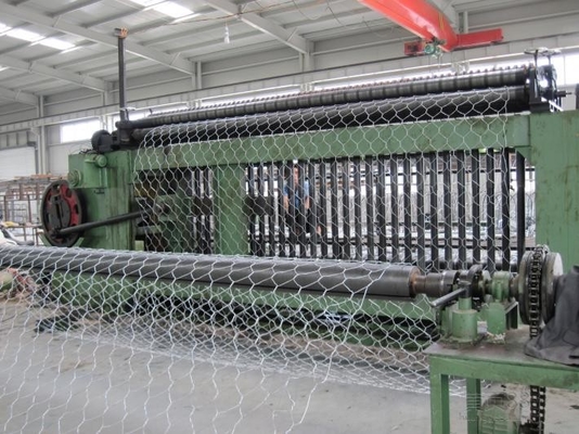 80x100mm Gabion Mesh Weaving Machine / Galvanized Gabion Box Making Machine