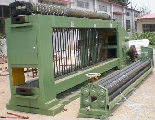 80x100mm Gabion Mesh Weaving Machine / Galvanized Gabion Box Making Machine