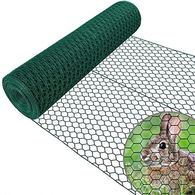 25M Plastic Coated Chicken Wire Netting 0.8mm hexagonal poultry netting