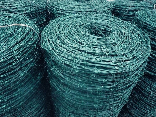 Iron PVC Coated Twisted Barbed Wire RAL 6005