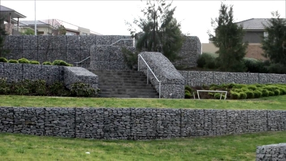 80x100mm Double Twist Wire Mesh PVC Coated Gabion Sack