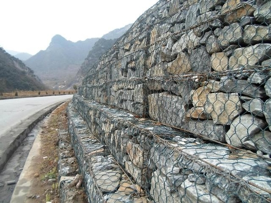 80x100mm Gabion Hexagonal Wire Mesh Security Cage Retaining Wall
