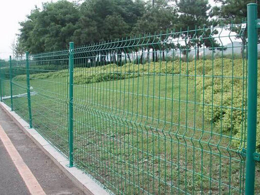 2"×1" Vinyl Coated Welded Wire Mesh Green Impregnated Road Protection Net